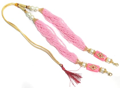 10 Pcs, Necklace Dori Pink-Pink / Glass