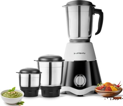 Longway Super Dlx Mixer Grinder | 500 Watt Powerful Motor | 3 Jars for Grinding, Mixing, Juicing | 2 Year Warranty (Black & Gray, 3 Jars) Longway Super Dlx Mixer Grinder | 500 Watt Powerful Motor | 3 Jars for Grinding, Mixing, Juicing | 2 Year Warranty ( Longway Super Dlx Mixer Grinder | 500 Watt Powerful Motor | 3 Jars for Grinding, Mixing, Juicing | 2 Year Warranty (Black & Gray, 3 Jars) Longway Super Dlx Mixer Grinder | 500 Watt Powerful Motor | 3 Jars for Grinding, Mixing, Juicing | 2 Year Warranty (