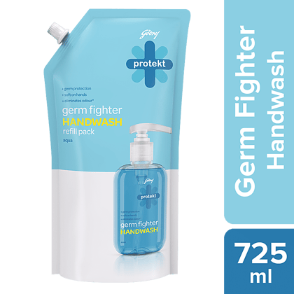 Godrej Protekt Germ Fighter Handwash - Aqua, 725 ml