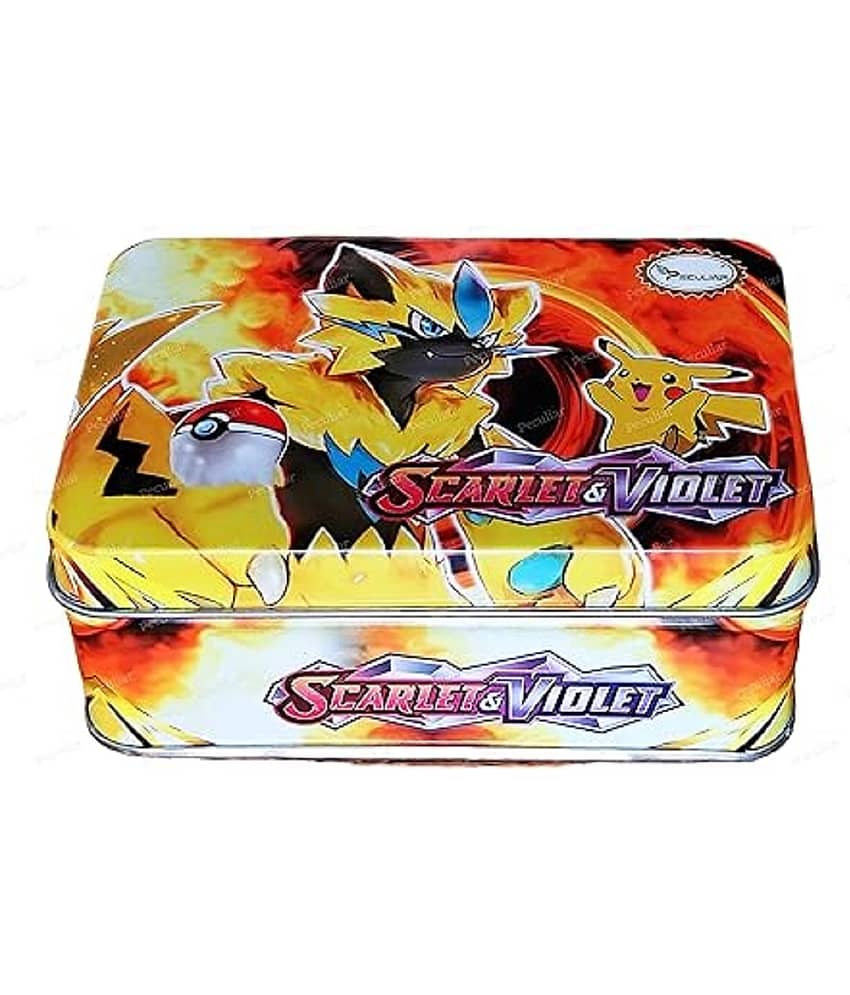 FEDIFU  Kids New Silver Tempest Tin Card Games Booster 39 +2 Playing Card Toy Set of 1 Multicoloured Tin Box