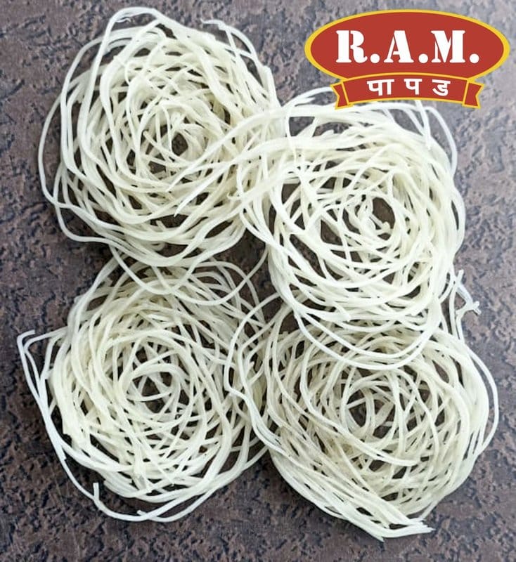 Ram Papad Gahu Kurdai (200g) | Traditional Whole Wheat String Fryums Sun Dried Crunchy Ghavachi Kurdai Authentic Taste No Preservatives