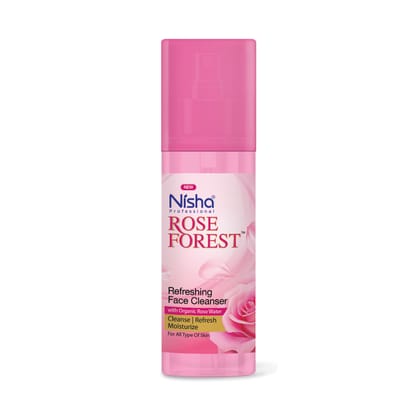 Nisha Refreshing Face Cleanser with Organic Rose Water for All Skin Types - 120ml