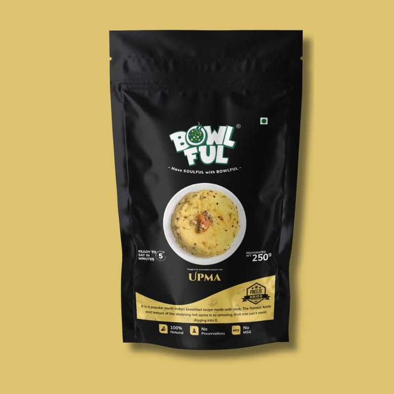 Bowlful Upma - 60g Net, South Indian Semolina Breakfast