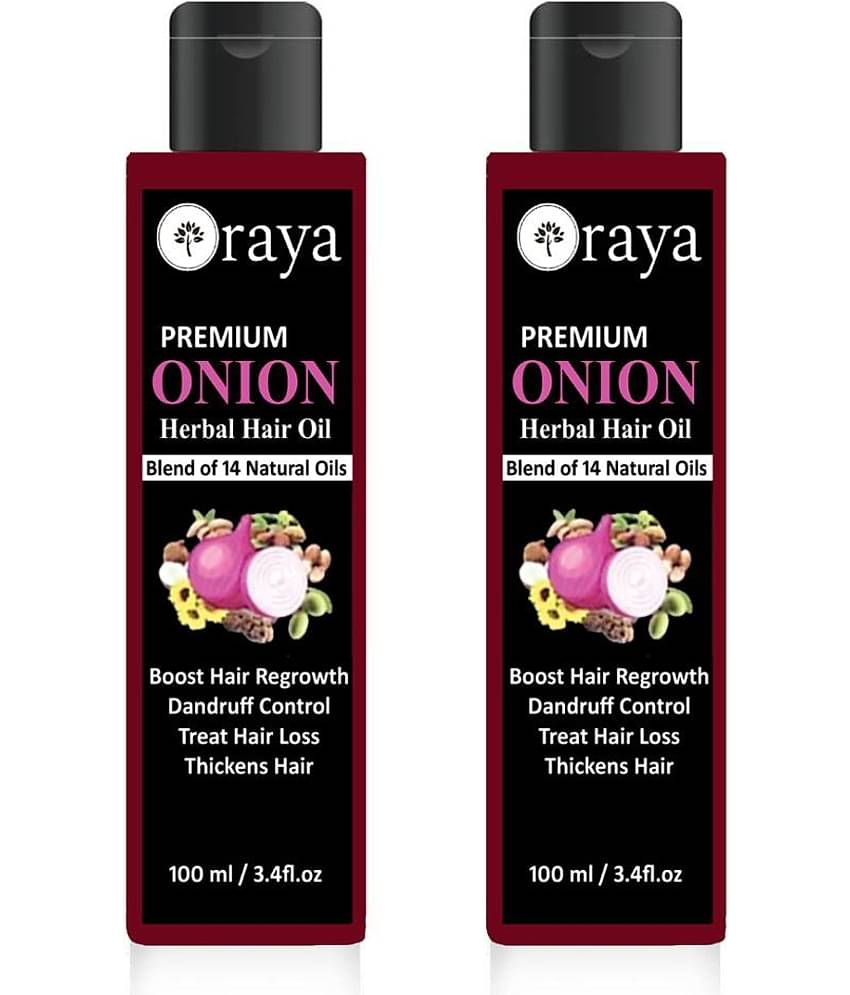 ORAYA ONION Hair Oil Blend 14 Natural Oil For Hair Growth- 100 ml Pack of 2