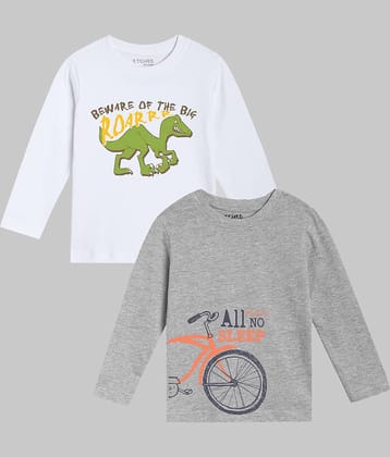 ETCHED DESIGN Pack of 4 Boys Cotton T-Shirt ( Multicolor )