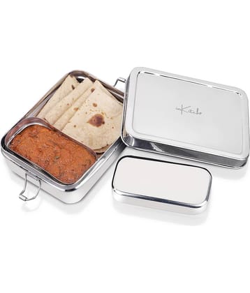 inKitch Tiffin Box with Small Box Stainless Steel Lunch Box 1 - Container ( Pack of 1 )