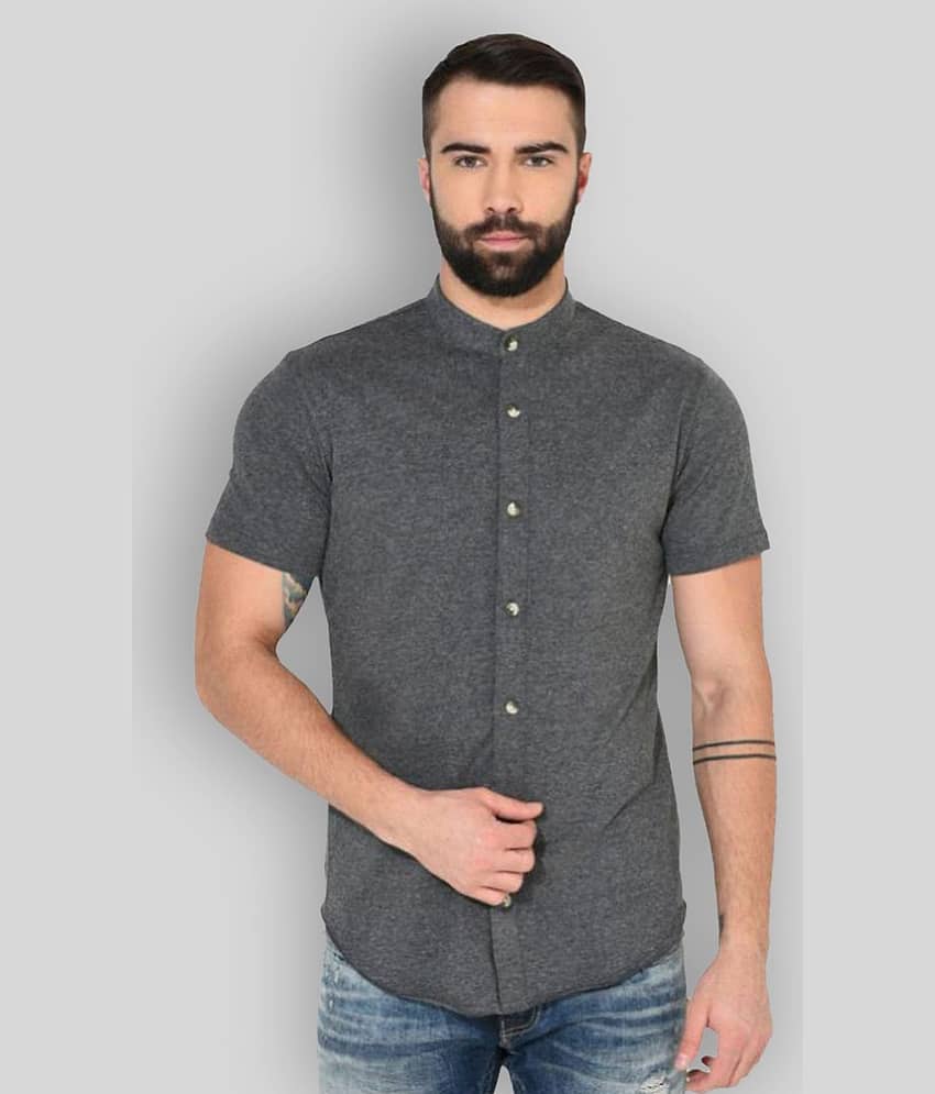 Gritstones - Grey Cotton Regular Fit Men's Casual Shirt ( Pack of 1 )