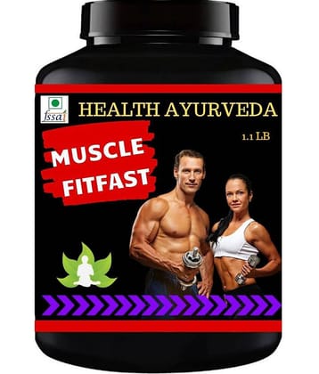 Health Ayurveda Muscle Fitfast | Body Grow Supplement Powder 500 Gm Pack of 1