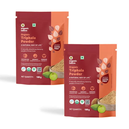 Organic Tattva Organic Triphala Powder - 100g x Pack of 2 Organic Tattva Organic Triphala Powder - 100g x Pack of 2