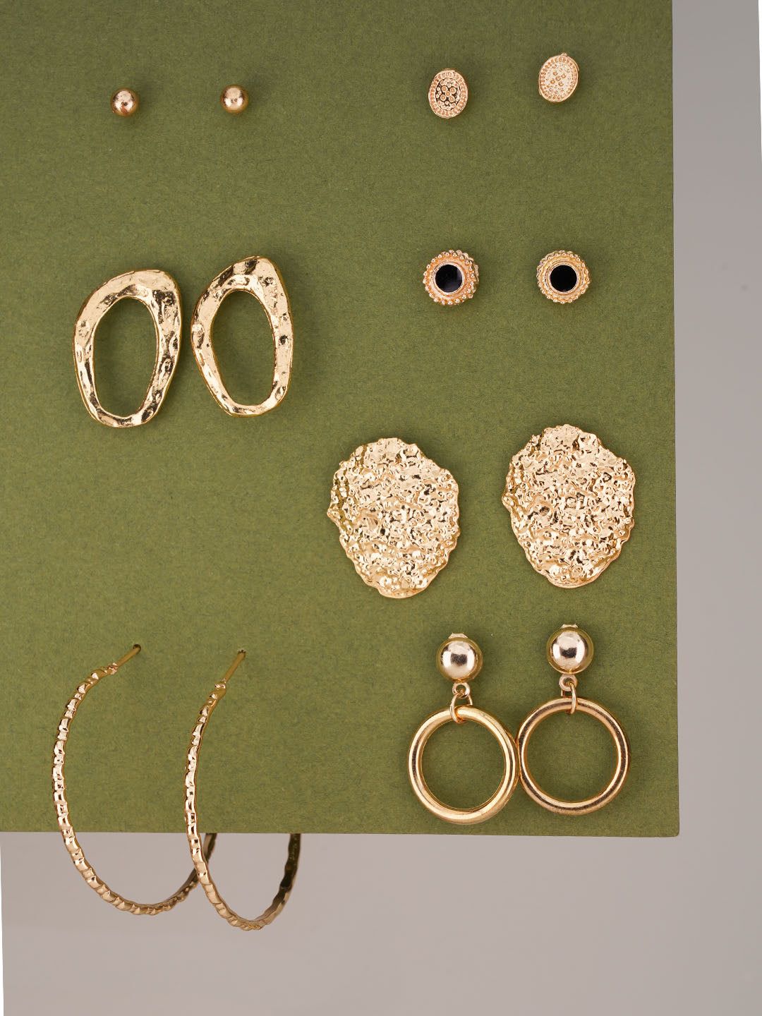 7 pack geometric earring