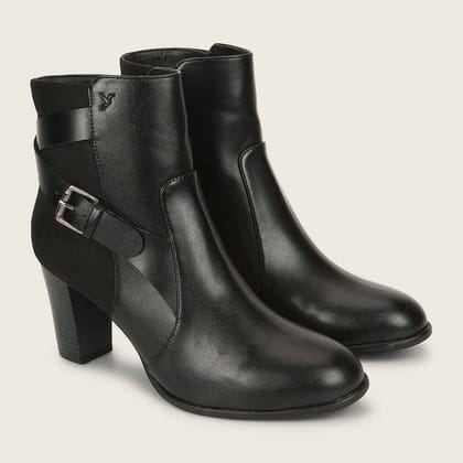 High Ankle Boots-Black / 4