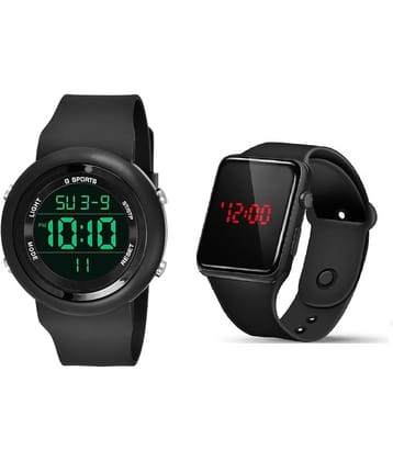 Cosmic - Black Resin Digital Men's Watch
