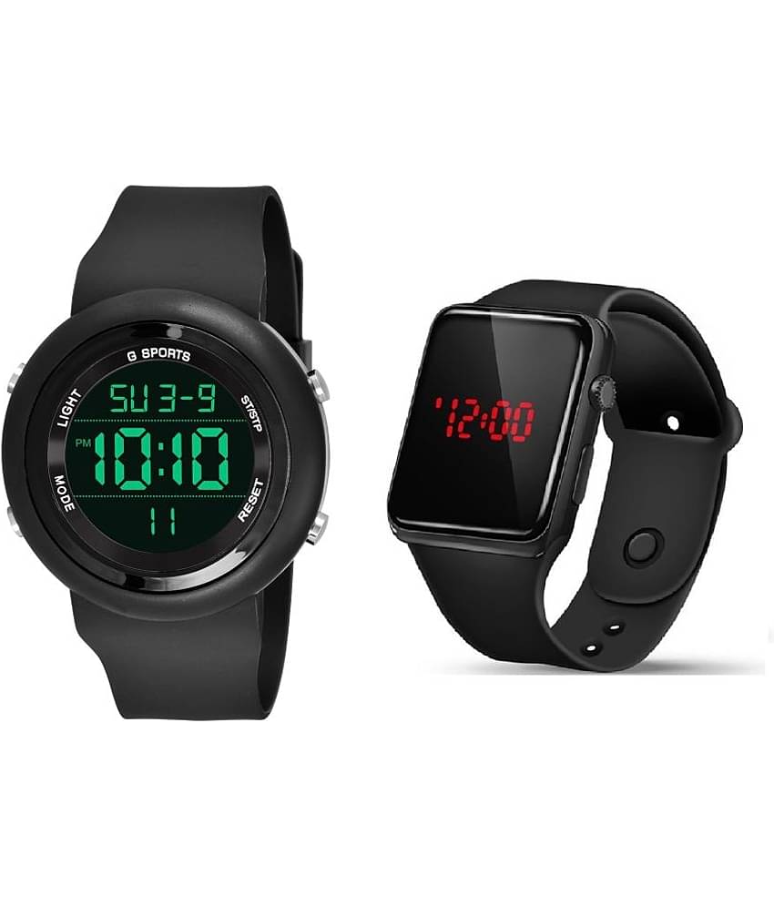 Cosmic - Black Resin Digital Men's Watch