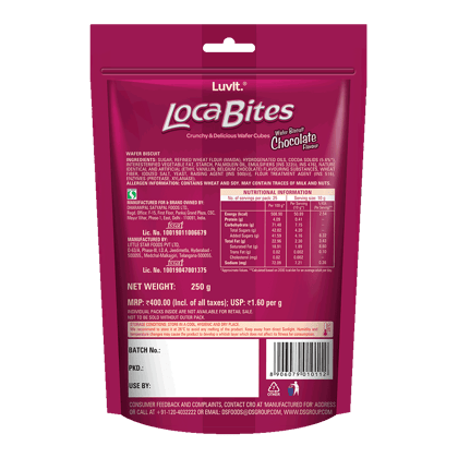 Luvit Loca Bites Chocolate || 250 Grams