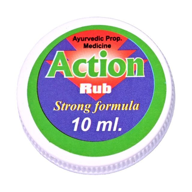 Action Pharma I Action Rub I Relieves 6 Cough & Cold Symptoms I Effective on The Chest Throat and Back for Three Way Relief from Blocked Nose I Cough and Body Aches I 10 ML
