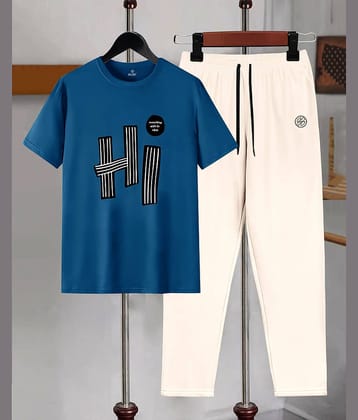 ENITOR Teal Cotton Blend Regular Fit Men's Tracksuit ( Pack of 2 )