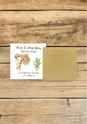 Arthlings Natural Rice And Aloe Vera Soap Moisturizing Soap for Soft, Glowing Skin