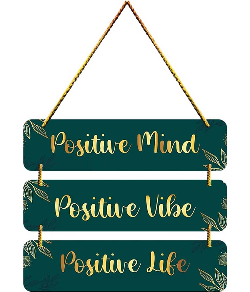 Motivational Wall Hanging for Home Decoration Wall Stickers Positive Vibe Door Hanging Living Room Decor Diwali Decoration Gift Festival Decorative Items Wall Art