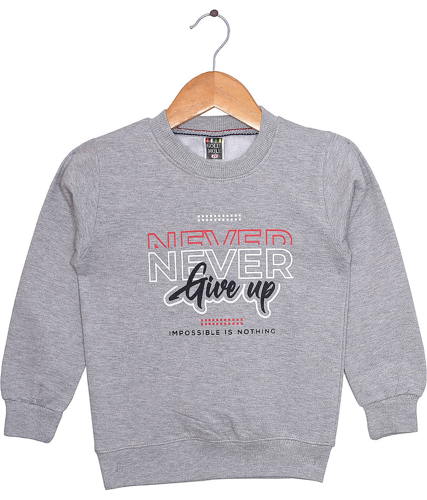 Golu Molu Pack of 1 Boys Fleece Sweatshirt ( Mint Green )