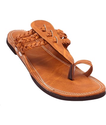 Anjaneya Creations Tan Men's Kolhapuris