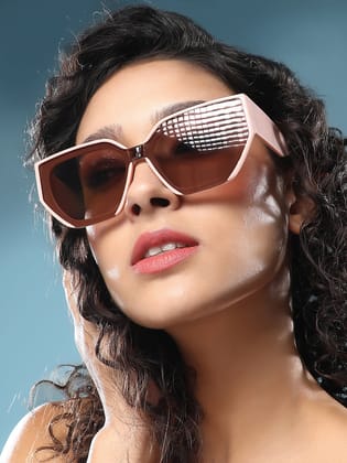 The Avenue Cateye Sunglass - Nude Pink-Sunglass