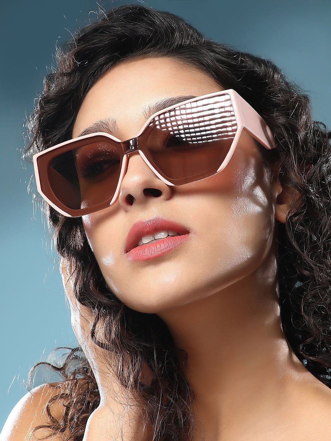 The Avenue Cateye Sunglass - Nude Pink-Sunglass