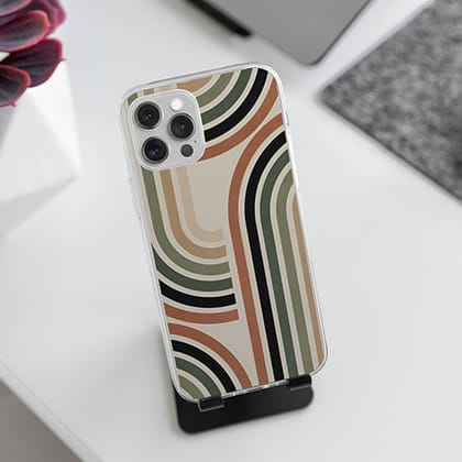 Aesthetic Neutral Lines Transparent Custom Slim Soft Cases