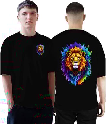 VEE SAA Cotton Regular Fit Printed Half Sleeves Men's Round T-Shirt - Black ( Pack of 1 )