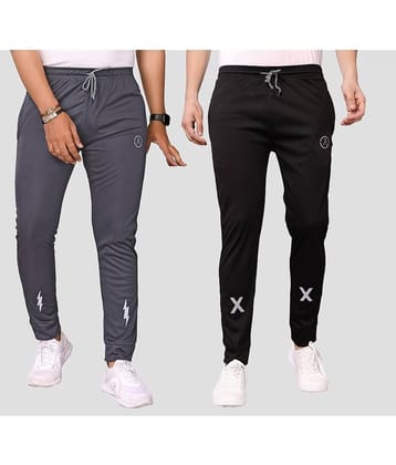 Anand Multicolor Lycra Men's Joggers ( Pack of 2 )