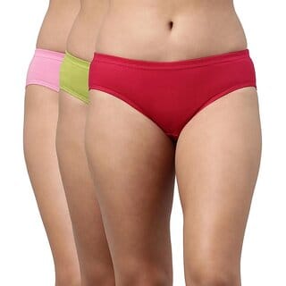 MULTICOLOR COTTON HIPSTER FOR WOMEN PACK OF 3