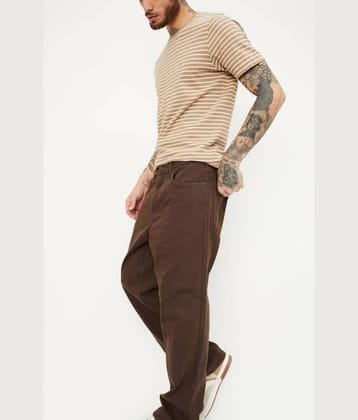 9x denims Basic Men's Jeans - Brown ( Pack of 1 )