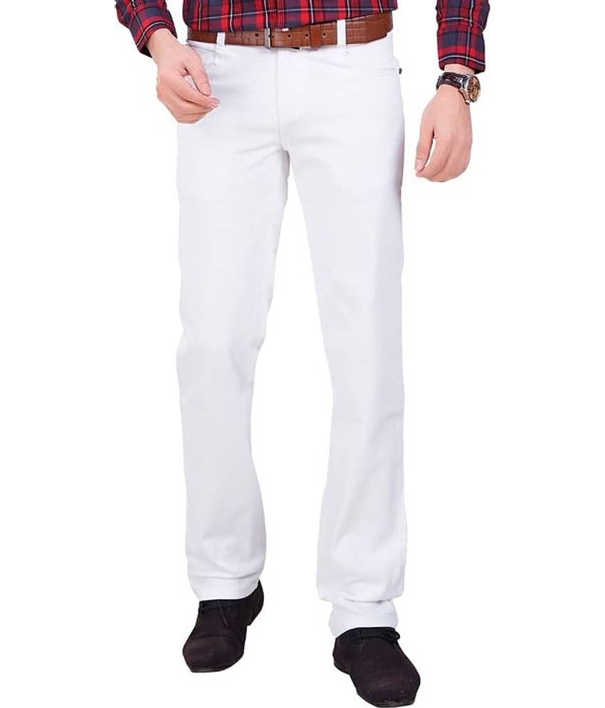 Lawson - White Cotton Blend Skinny Fit Men's Jeans ( Pack of 1 )
