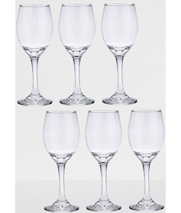 Somil Party Glass/Beer Mug Glass Plain Water Glass 350 ml ( Pack of 6 ) Transparent