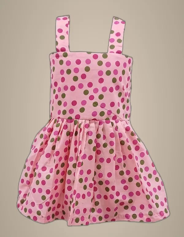 Mom And Me Baby Pink Frock (1-2 Years) | Premium Cambric Cotton | Party & Festive