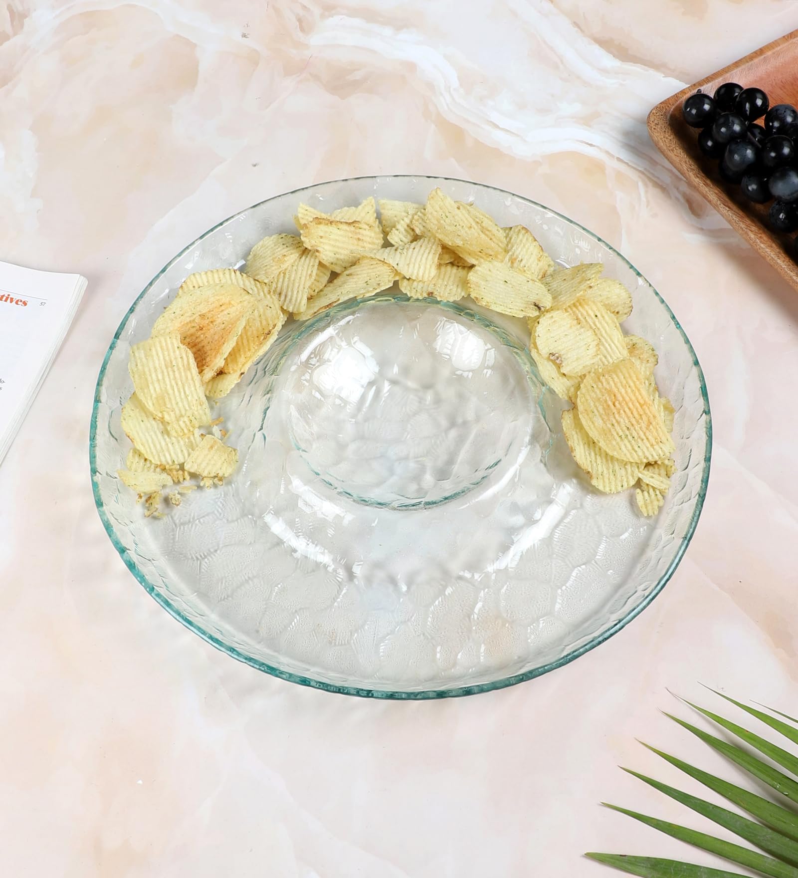 NATURALLYOURS - Glass Serving Tray (Set of 2)