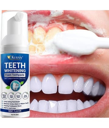 KURAIY Teeth Whitening Oral Hygiene Breath Toothpaste Foam 60ML