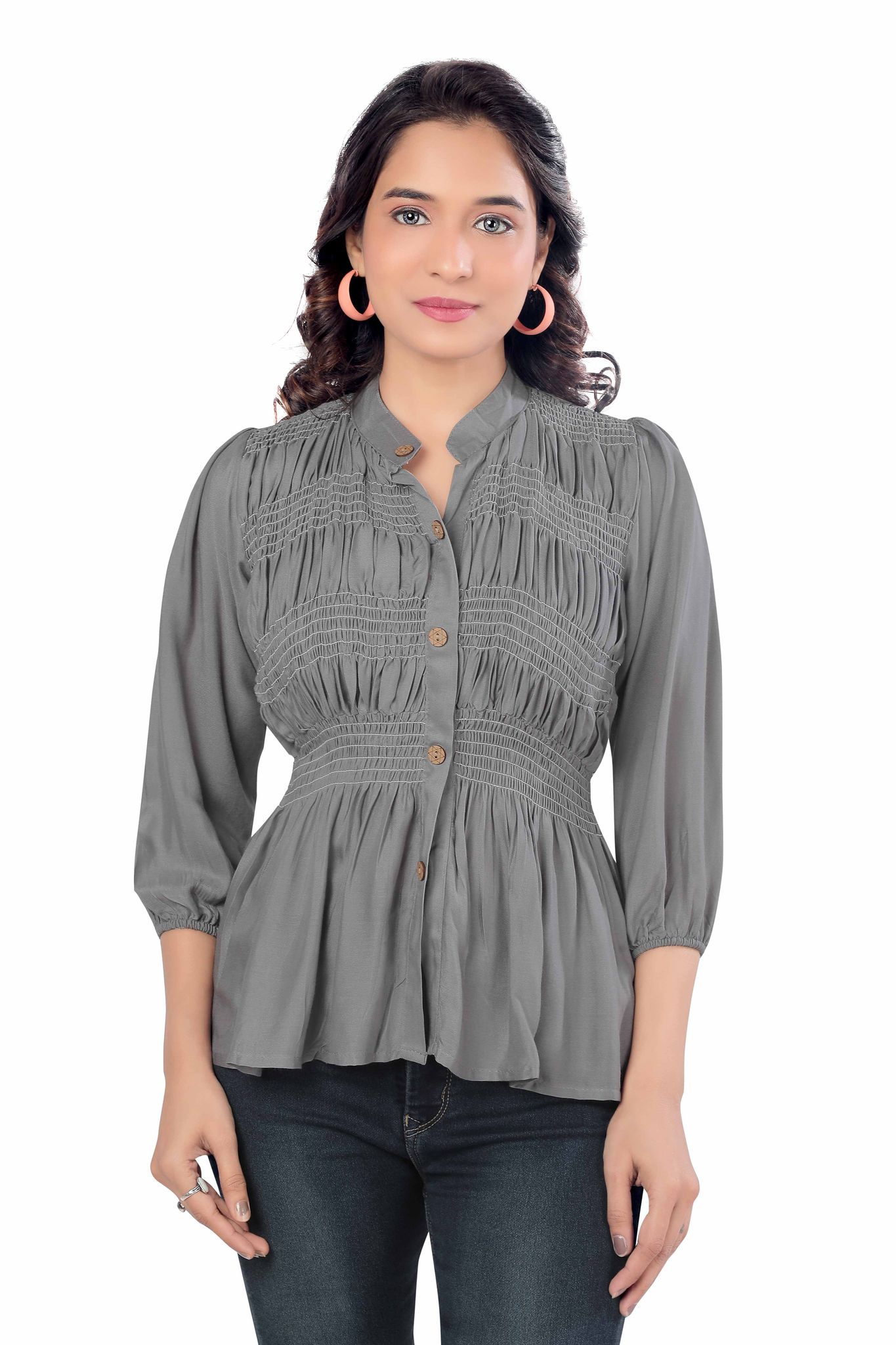 Casual Stretchable  tops for women full sleeved top. Cotton tops for women daily use.