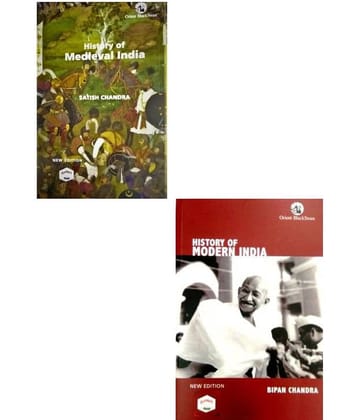Set of 2 (History of Medieval India by Satish Chandra) (History Of Modern India By Bipan Chandra)