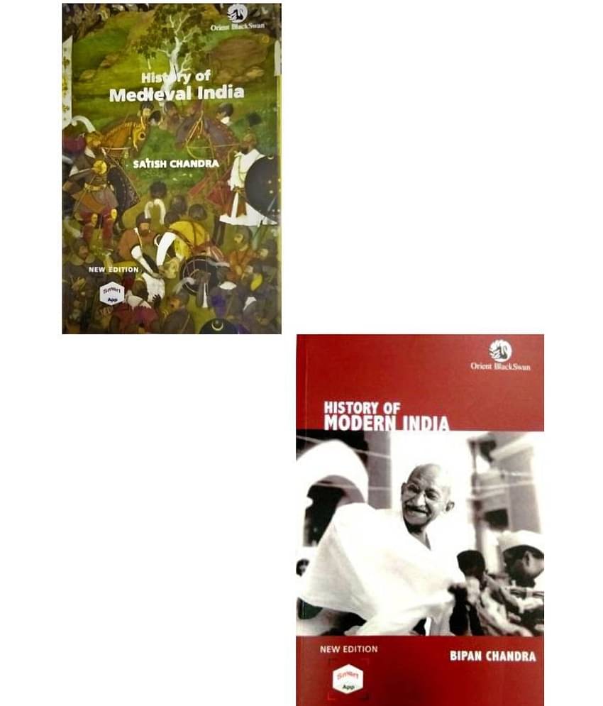 Set of 2 (History of Medieval India by Satish Chandra) (History Of Modern India By Bipan Chandra)
