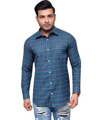 Aish N Ridh Cotton Regular Fit Checks Men's Casual Shirt - Blue ( Pack of 1 )