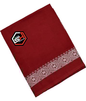 Shyam Handloom Pack of 1 Cotton Below 300 -GSM Bath Towel ( Red )