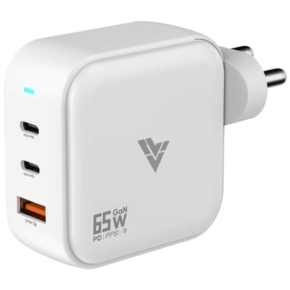 DR VAKU® 65W Charger Type C Fast Adapter with Multi Port Dual PD Charging GaN Technology for MacBook Laptop, iPhone 17/17 Air/17 Pro/17 Pro Max, 16/15/14/13/12 Series, Samsung and Android Devices DR VAKU® 65W Charger Type C Fast Adapter with Multi Port D