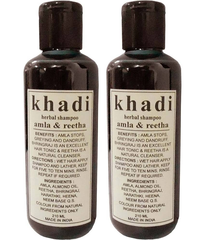 Khadi Herbal Amla & Reetha Shampoo 210 ml - Pack of 2