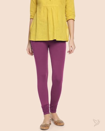 Viscose Churidar Legging - Beet Root-S / Beet Root