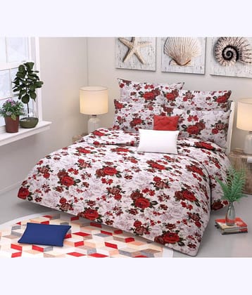 Decent Home Poly Cotton Double Bedsheet ( White )