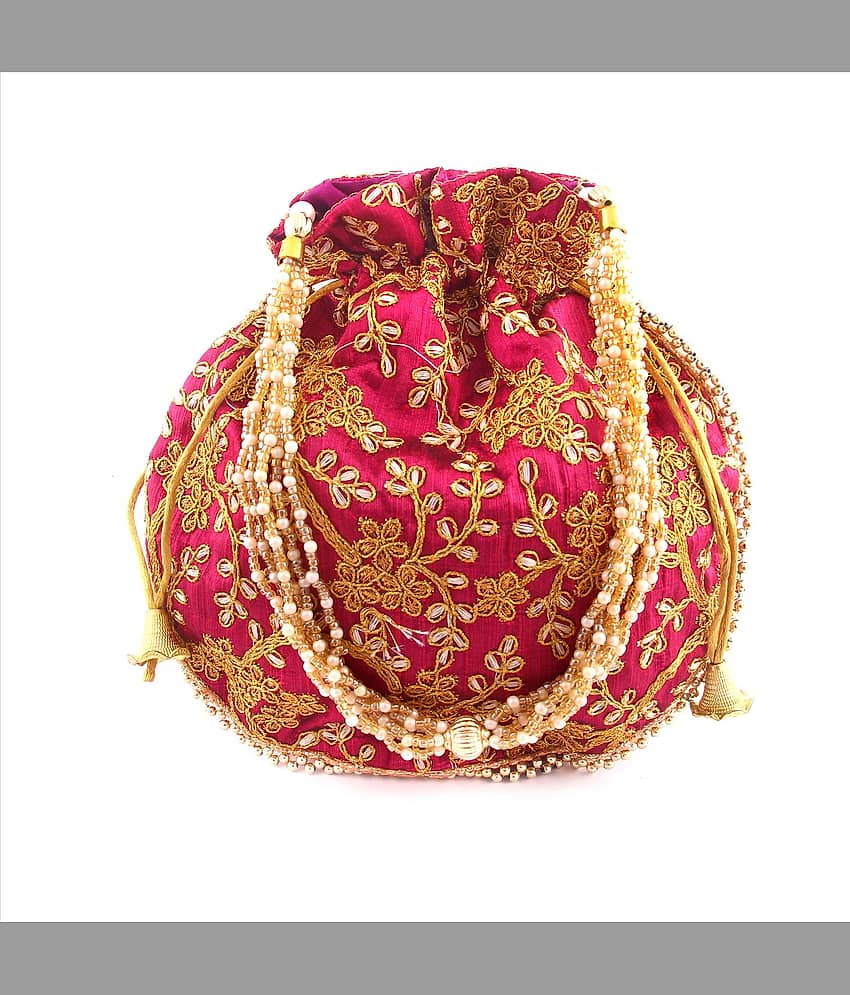 Apratim Pink Silk Potli