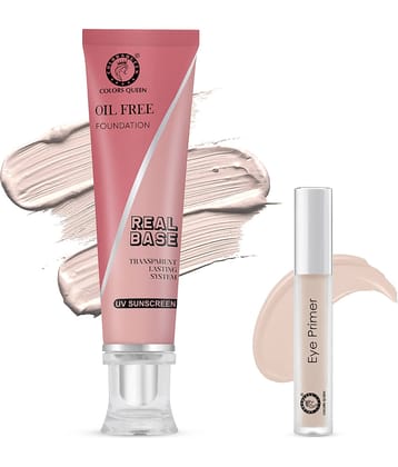 Colors Queen Real Base Oil Free Waterproof Foundation Matte Finish Foundation with Color Corrector