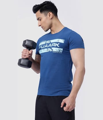 Fuaark Teal Cotton Oversized Fit Men's Sports T-Shirt ( Pack of 1 )