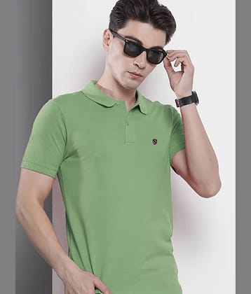 Merriment Pack of 1 Cotton Blend Regular Fit Solid Half Sleeves Men's Polo T Shirt ( Orange )