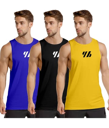 FTX Pack of 3 Polyester Gym Vest For Men ( Red )